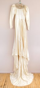 Vintage satin wedding dress