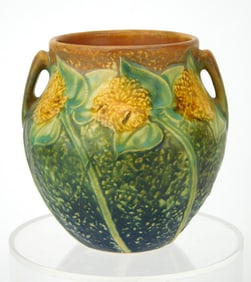 Roseville Sunflower pottery vase