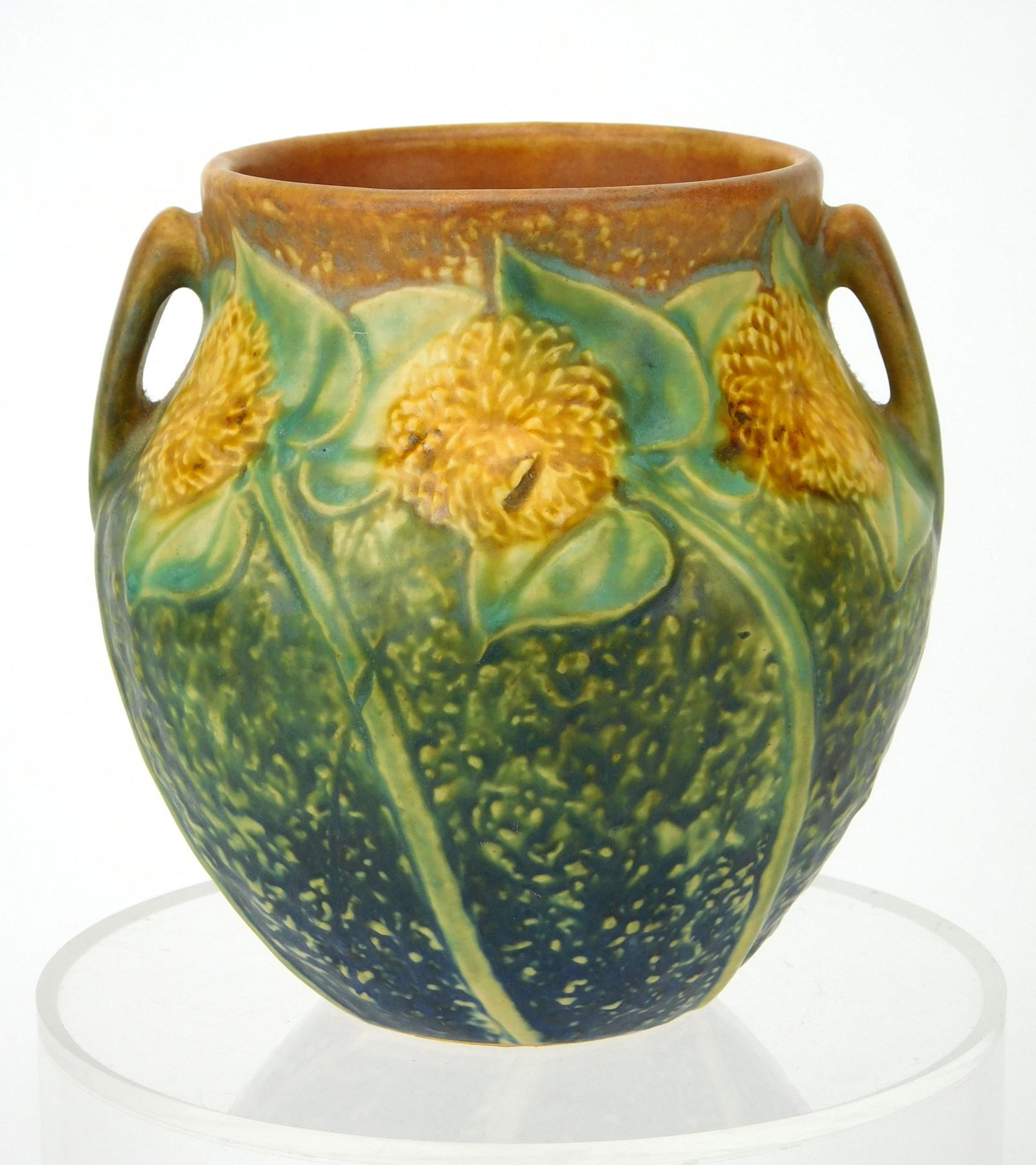 Roseville Sunflower pottery vase (1 of 6)
