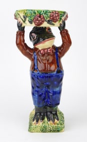 20th c. Majolica card holder