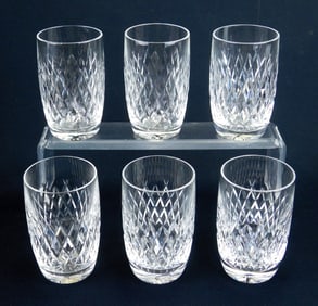 6 Waterford glasses