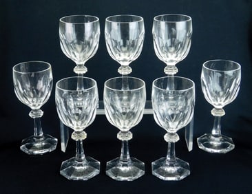 8 Lead crystal goblets
