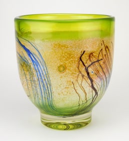 Earl O. James (American, 20th/ 21st c.) glass bowl