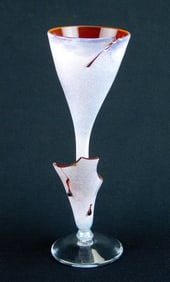 Cam Langley (American, 1948-2013) glass goblet