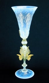Venetian art glass goblet