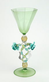 Venetian art glass goblet