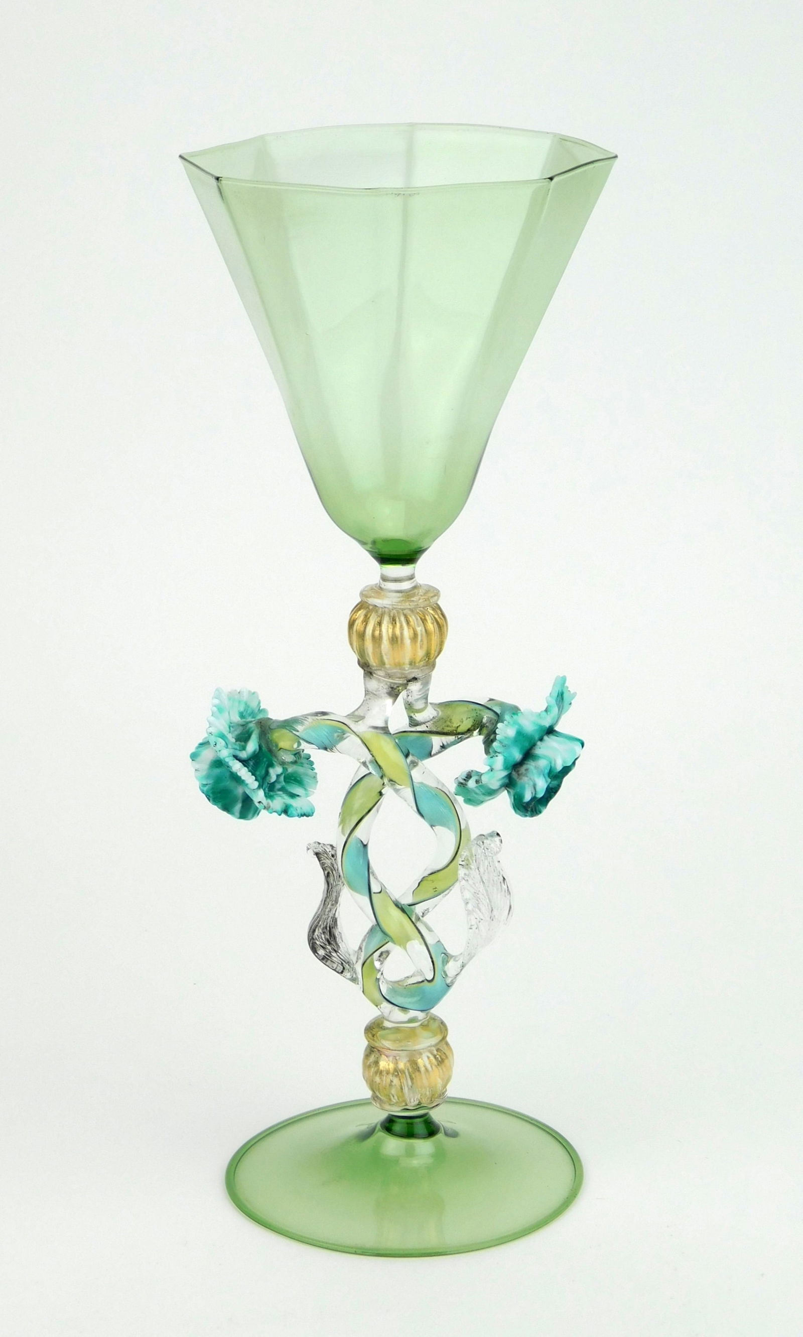 Venetian art glass goblet (1 of 4)