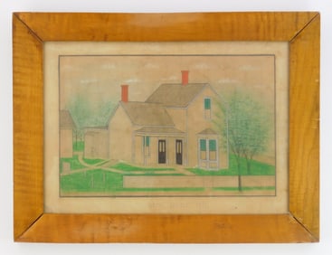 19th/ 20th c. American School drawing