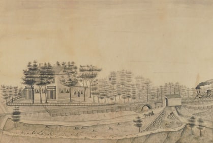 19th/ 20th c. American School drawing