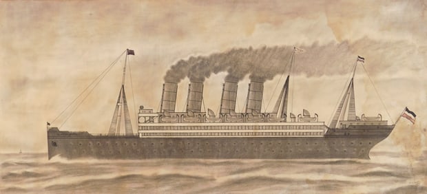 O. Lapp (American, 19th/ 20th c.) watercolor