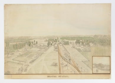 J. N. Mirell (American, 19th/ 20th c. ) graphite and ink