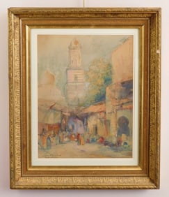 Lucien Whiting Powell (American, 1846-1930) watercolor