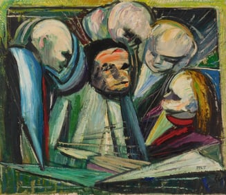 Albert Pels (American, 1910-1998) oil