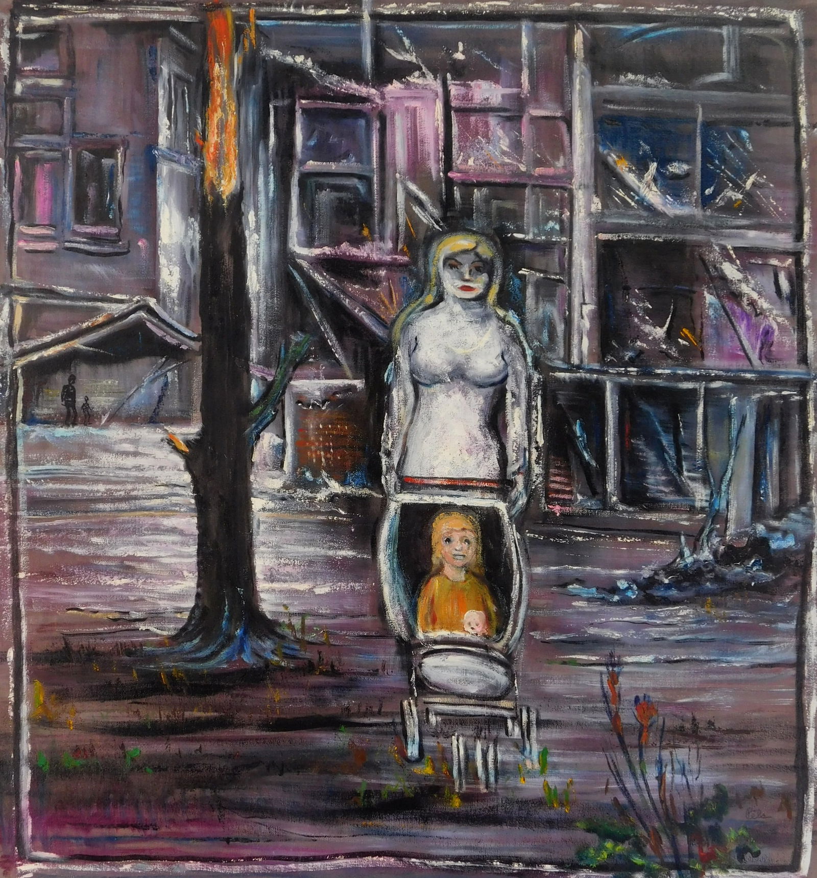 Albert Pels (American, 1910-1998) oil: At Eye Level oil on canvas, signed Pels lower right, titled verso. 25 1/2 x 23 3/4" Provenance: Private collection- New York, NY; By descent estate of the artist.