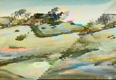 Harve Stein (American, 1904-1996) watercolor