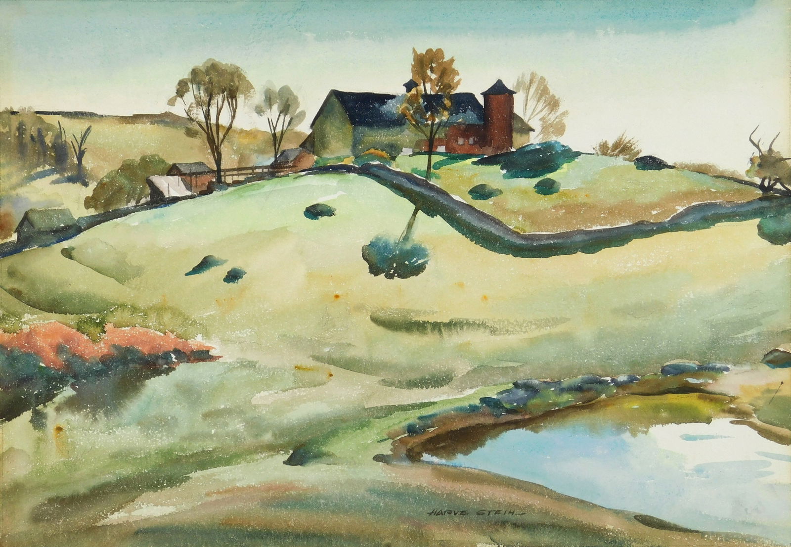 Harve Stein (American, 1904-1996) watercolor (1 of 4)