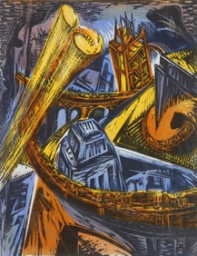 Letterio Calapai (American, 1902-1993) woodcut
