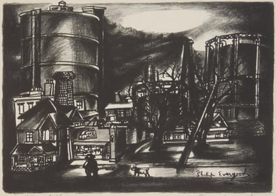 Philip Evergood (American, 1901-1973) lithograph