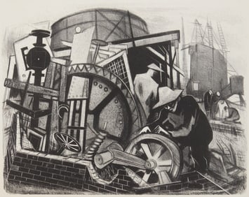 Boris Gorelick (American 1912-1984) lithograph