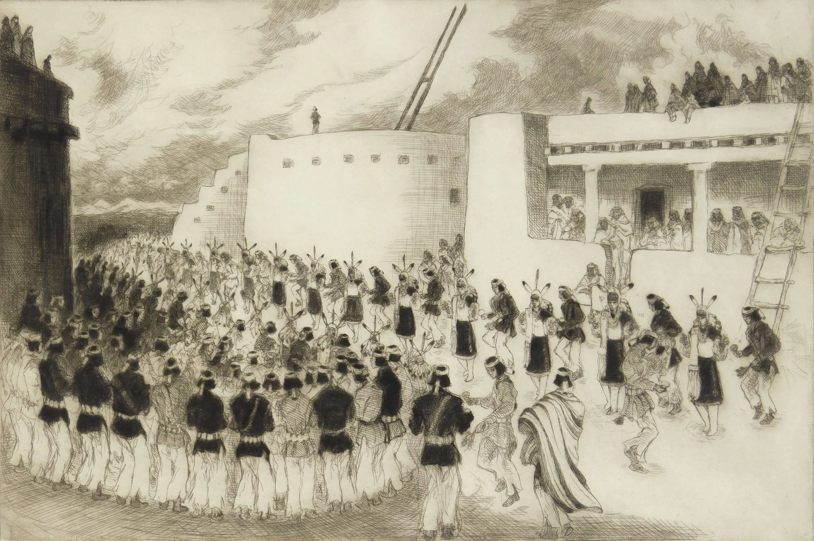 Gene Kloss (American, 1903-1996) etching (1 of 4)