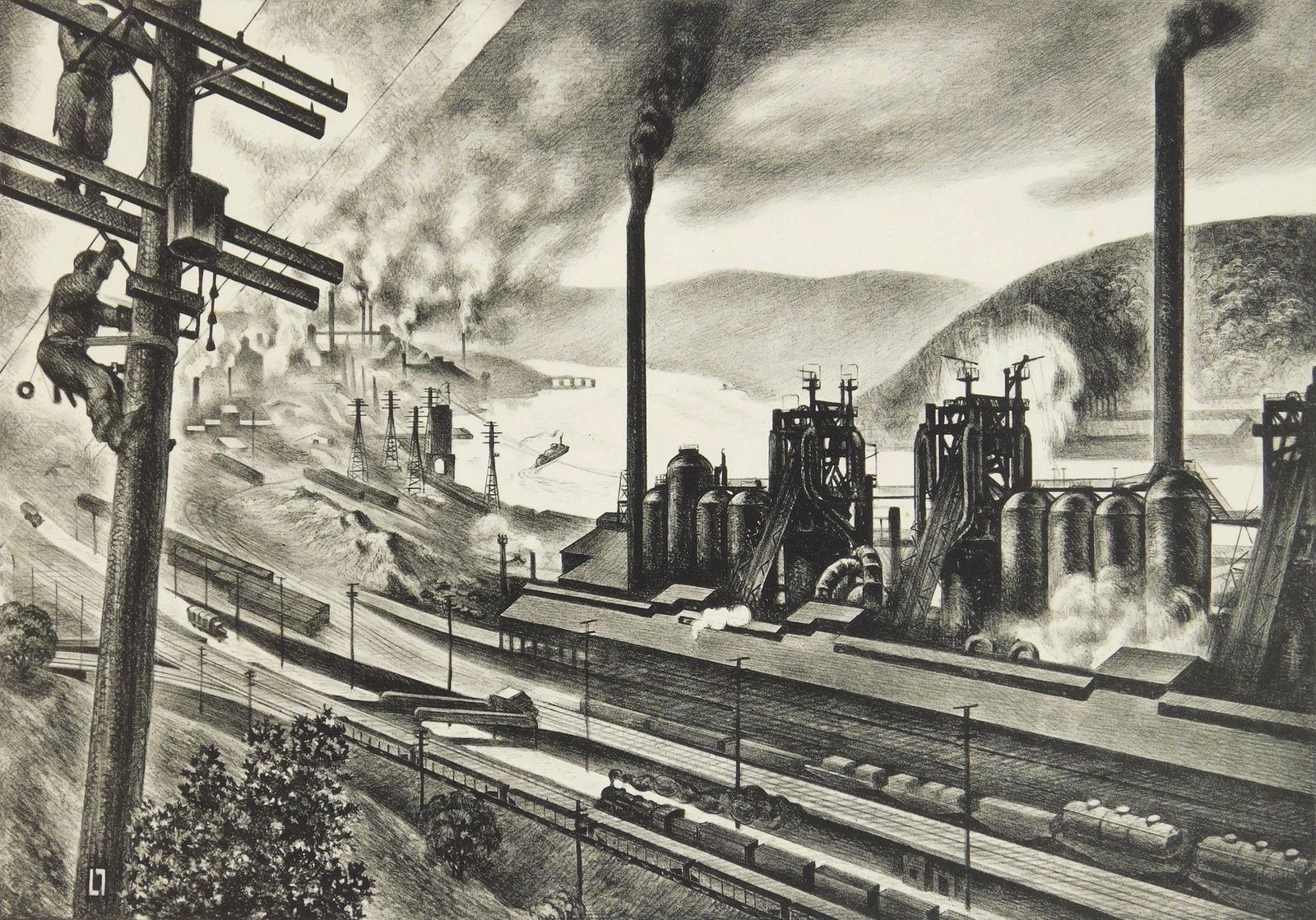 Louis Lozowick (American, 1892-1973) lithograph (1 of 6)