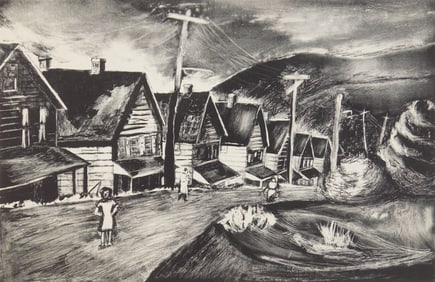Bea Mandelman (American 1912-1998) lithograph