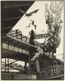 Kevin B. O'Callahan (American, 1902-1977) wood engraving