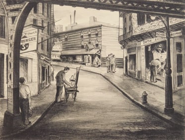 Irving K. Samuels (American, 1896-1981) lithograph