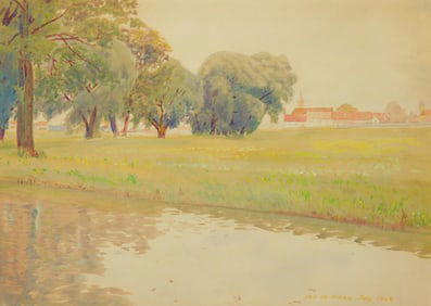 Ora Coltman (American, 1858-1940) watercolor