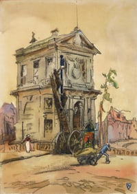 Frank N. Wilcox (American, 1887-1964) watercolor