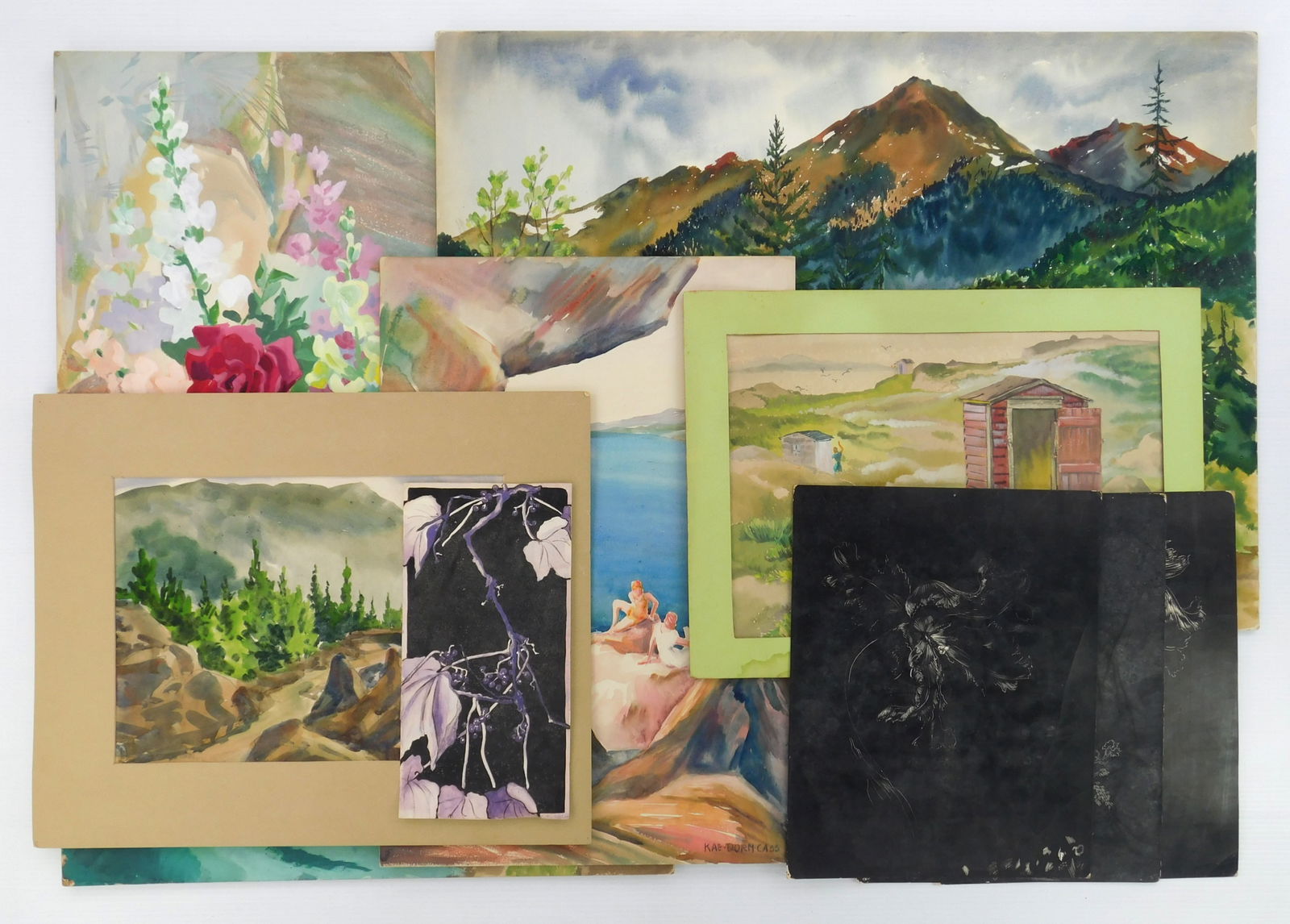 Kae Dorn Cass (American, 1901-1971) drawings (1 of 9)