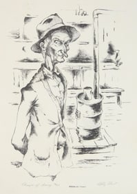 LeRoy Flint (American, 1909-1991) lithograph