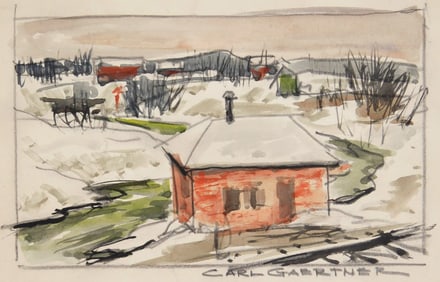 Carl Gaertner (American, 1898-1952) watercolor
