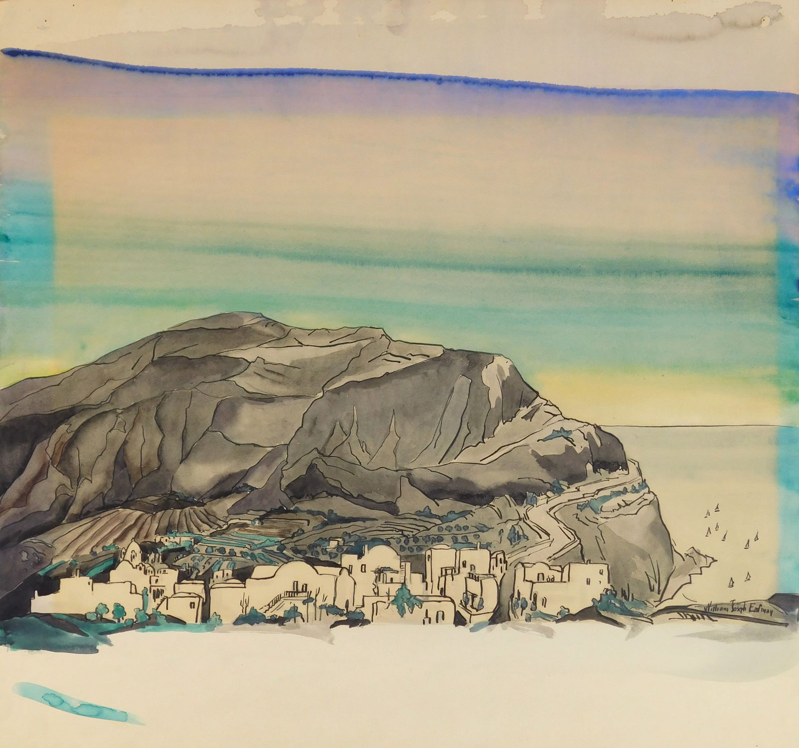 William J. Eastman (American, 1888-1950) watercolor (1 of 4)