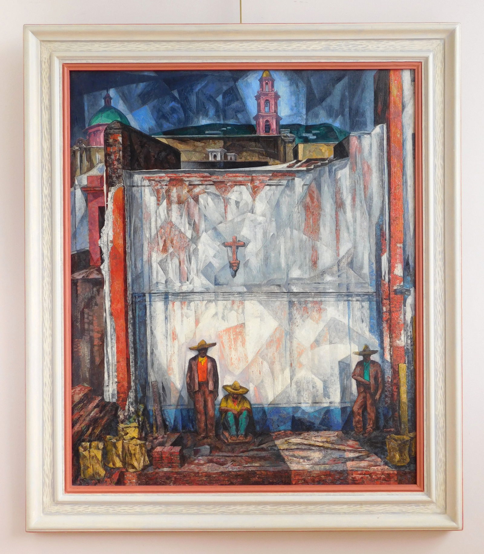 William C. Grauer (American, 1896-1985) oil: Shadows of the Past oil on panel, ca. 1954, signed Wm. C. Grauer lower right, framed. 36 x 30" Exhibited: The 36th Annual May Show- Cleveland Museum of Art, Cleveland, OH 1954 Provena