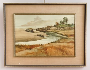 Marc Moon (American, 1923-2006) watercolor