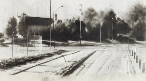 Laurance Channing (American, 1942- ) charcoal