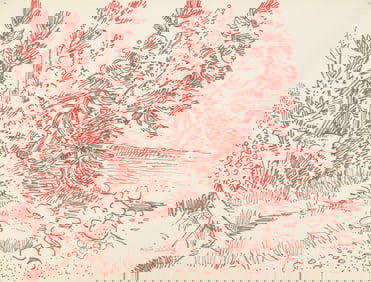 Karl Schrag (American, 1912-1995) pen and ink