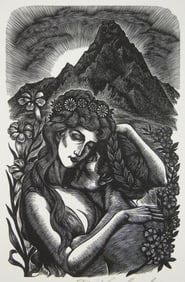 Fritz Eichenberg (German/American 1901-1990) wood engraving