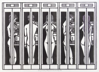 Jacques Hnizdovsky (American, 1915-1985) woodcut