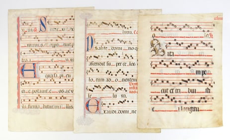 3 Illuminated Musical manuscripts