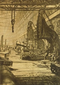 Sir David Muirhead Bone (Scottish, 1876-1953) lithograph