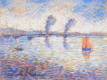 Paulemile Pissarro (French, 1884-1972) pastel