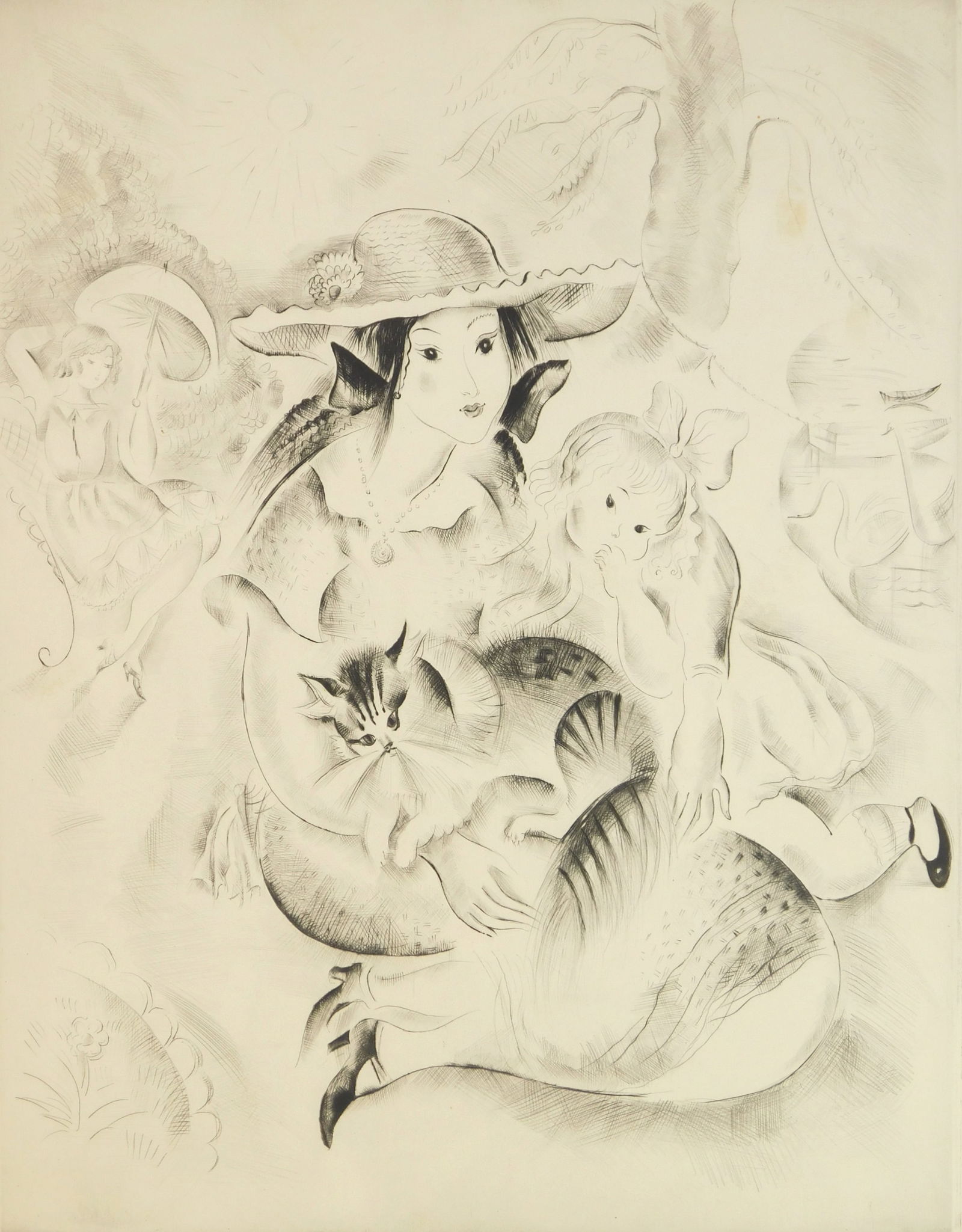 Mily Possoz (Portuguese, 1889-1967) etching (1 of 7)