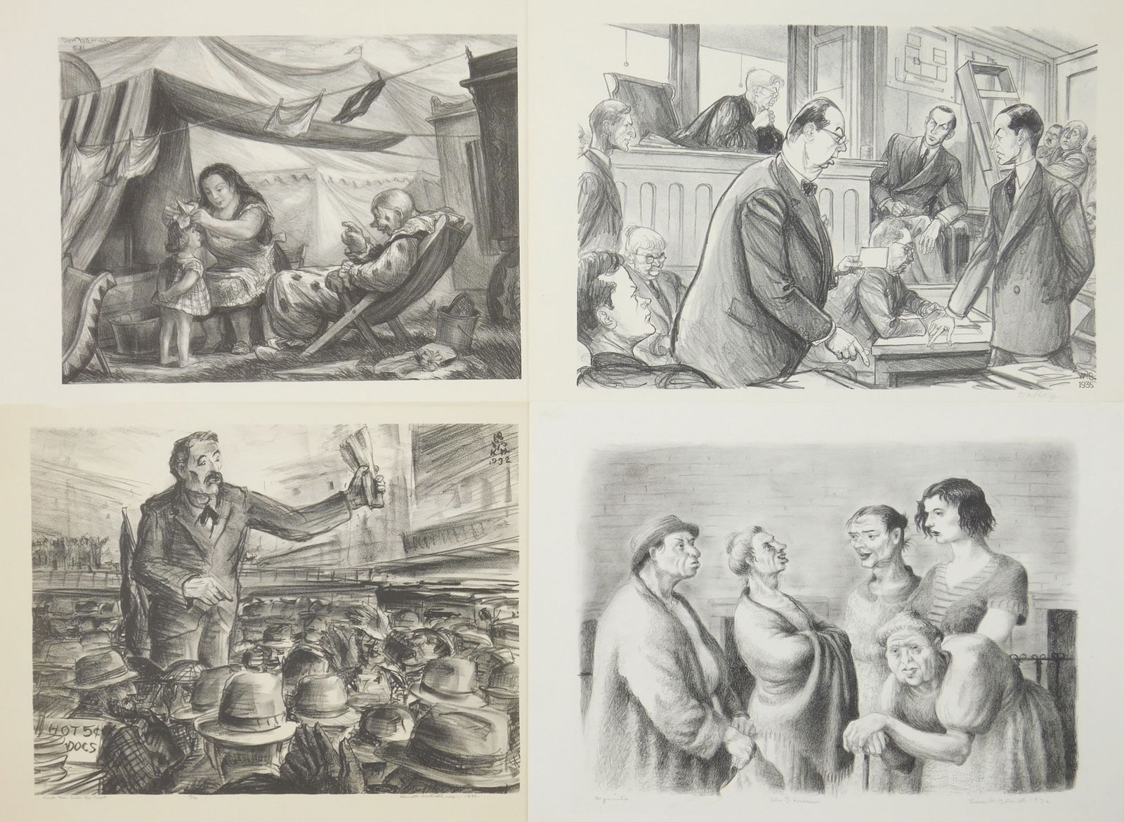 4 American lithographs (1 of 8)