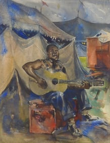 20th c. American School watercolor