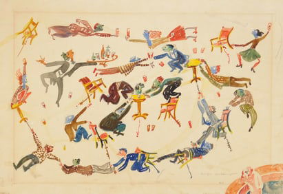 Alfred Bendiner (American, 1899-1964) watercolor