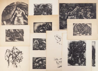 12 George Biddle (American, 1885-1973) lithographs