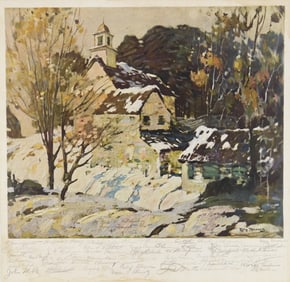 after Roy Henry Brown (American, 1879-1956) lithograph