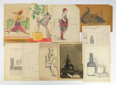 Kae Dorn Cass (American, 1901-1971) drawings